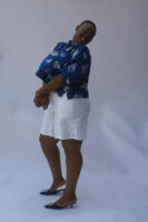 Blue LILY Batik Top and Shorts