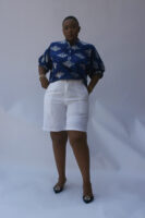 Blue LILY Batik Top and Shorts