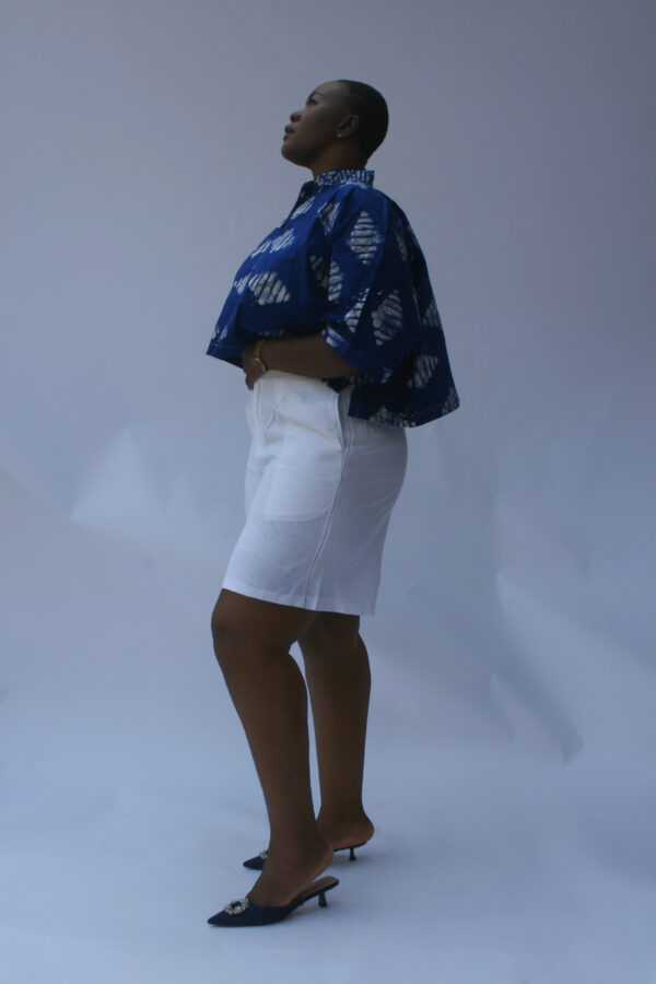 Blue LILY Batik Top and Shorts