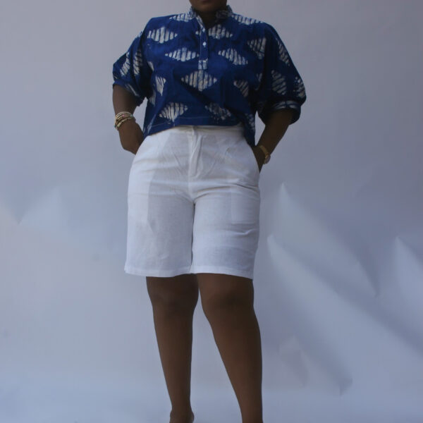 Blue LILY Batik Top and Shorts