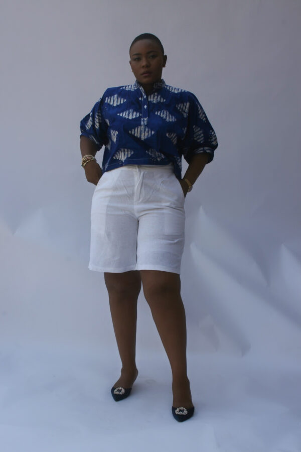 Blue LILY Batik Top and Shorts