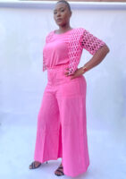 Pink LAMI Linen set