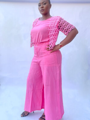 Pink LAMI Linen set