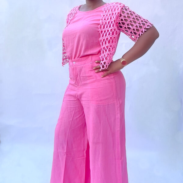 Pink LAMI Linen set